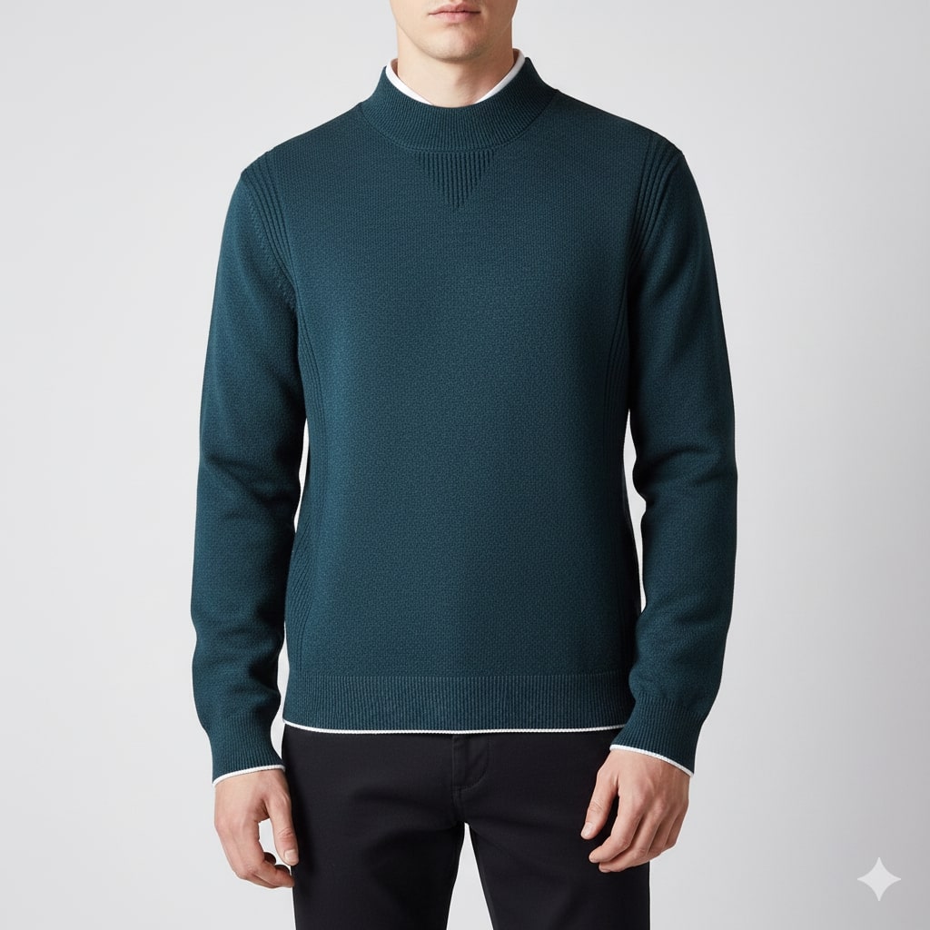 Thomas Men’s Knit Sweater – Soft Ribbed Crewneck Pullover