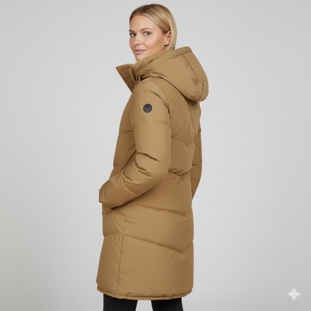 Adriana Women’s Winter Coat – Long Hooded Winter Jacket with Plush Lining