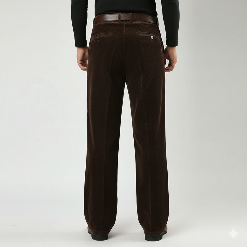 Omar Men’s Corduroy Trousers – Soft Cotton Corduroy Pants with Warm Structured Feel