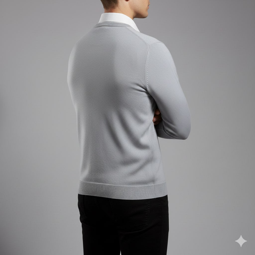 Onur Men’s Knit Sweater – Lightweight V-Neck Pullover