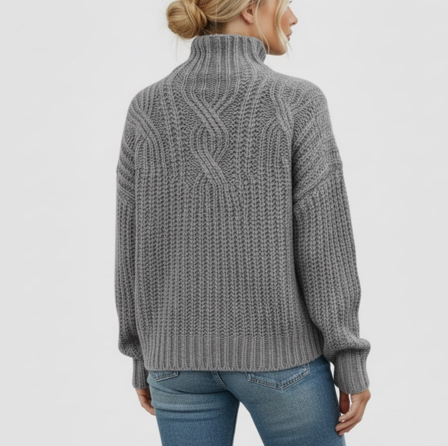 Camila Women’s Cable Knit Sweater – Cozy Pullover with Classic Textured Design