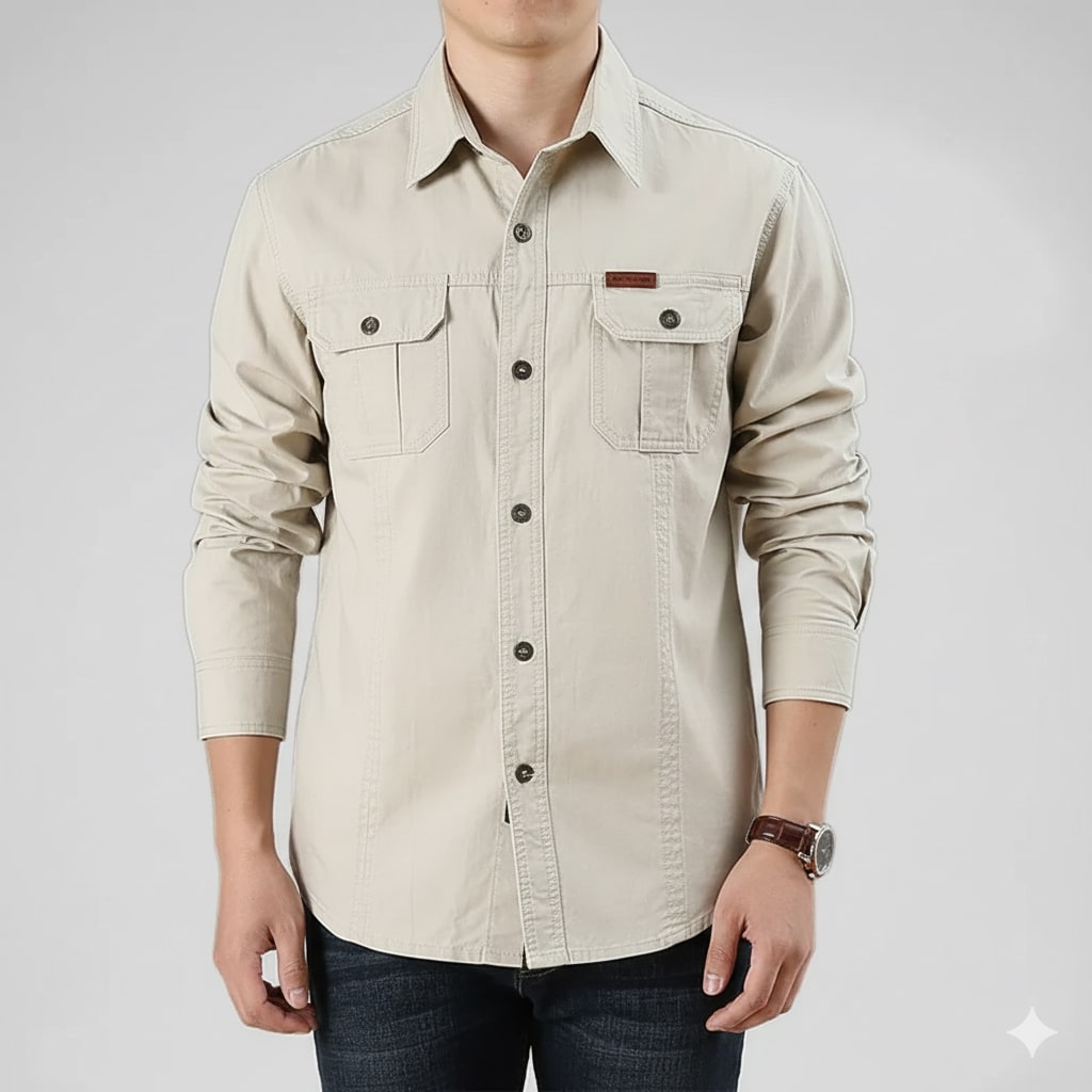 Boris Men’s Long Sleeve Shirt – Durable Cotton Shirt for Everyday Adventures