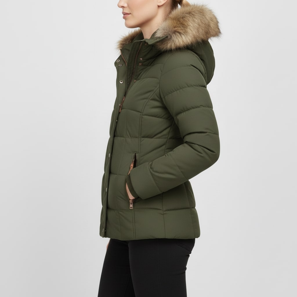 Victoria Women’s Winter Jacket – Insulated Zip-Up Hooded Jacket