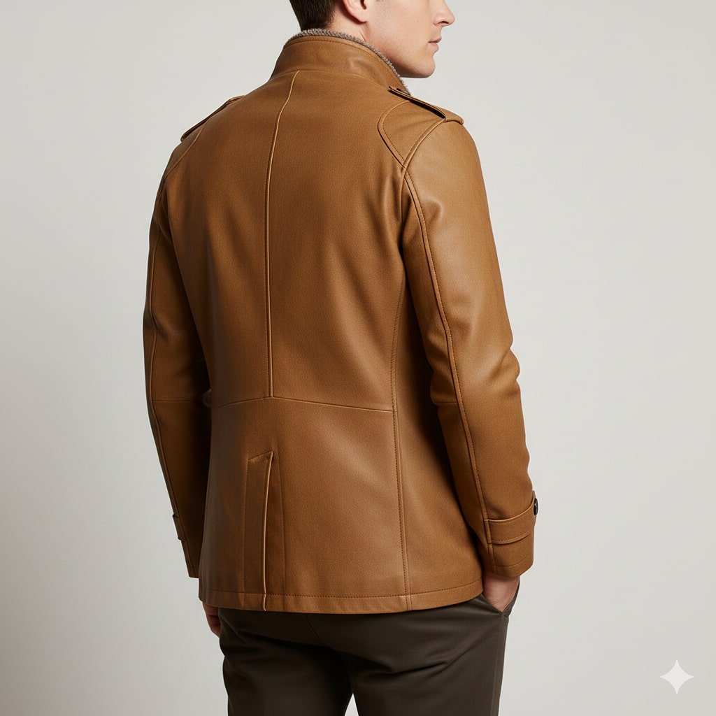 Erik Men’s Suede Jacket – Vintage Suede Overcoat with Merino Wool Lining