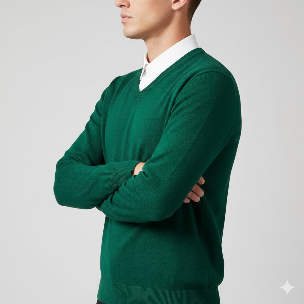 Onur Men’s Knit Sweater – Lightweight V-Neck Pullover