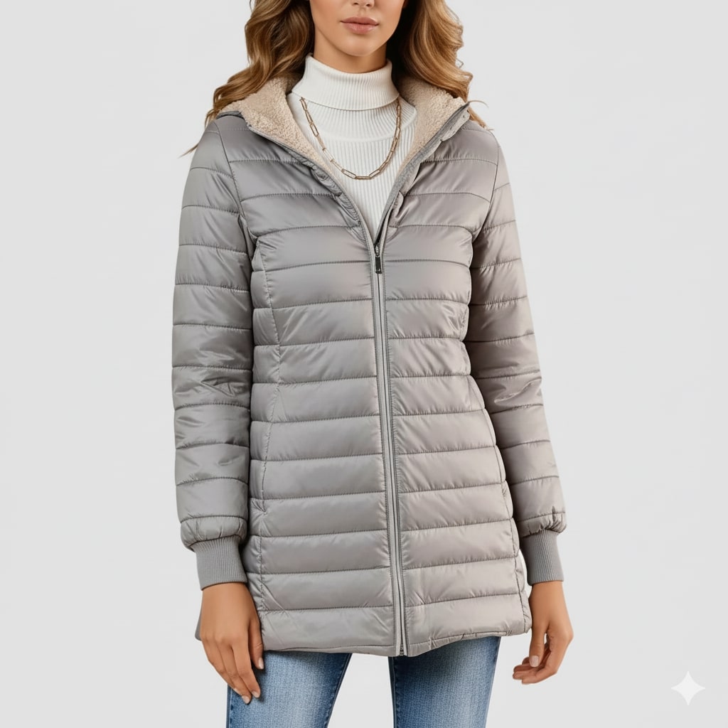 Anastasia Women’s Puffer Jacket – Long Waterproof Quilted Coat for Winter Warmth