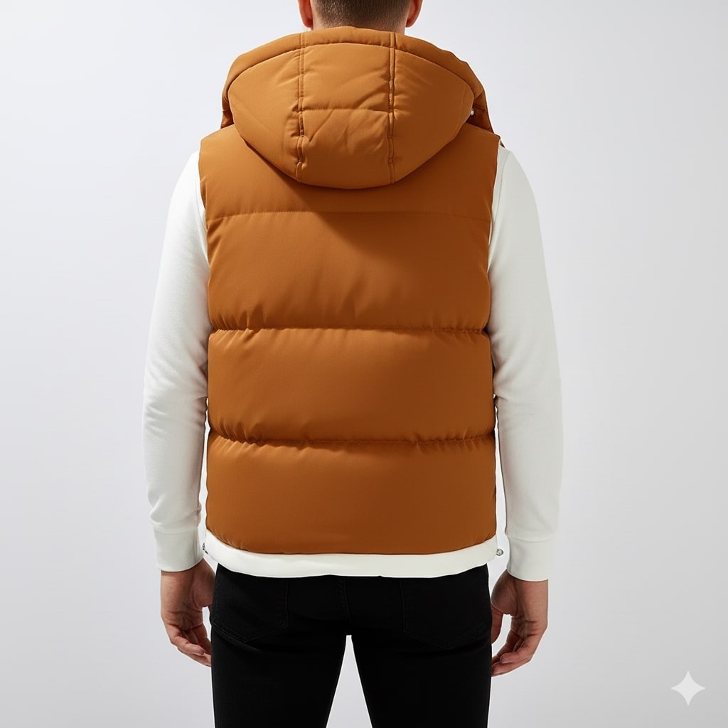 Matej Men’s Puffer Vest – Insulated Lightweight Outerwear with Detachable Hood