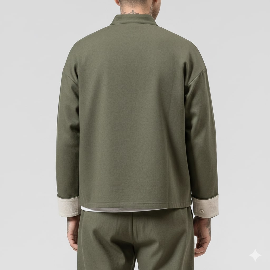 Axel Men’s Lightweight Jacket – Soft Cotton Jacket with Knot-Button Closure