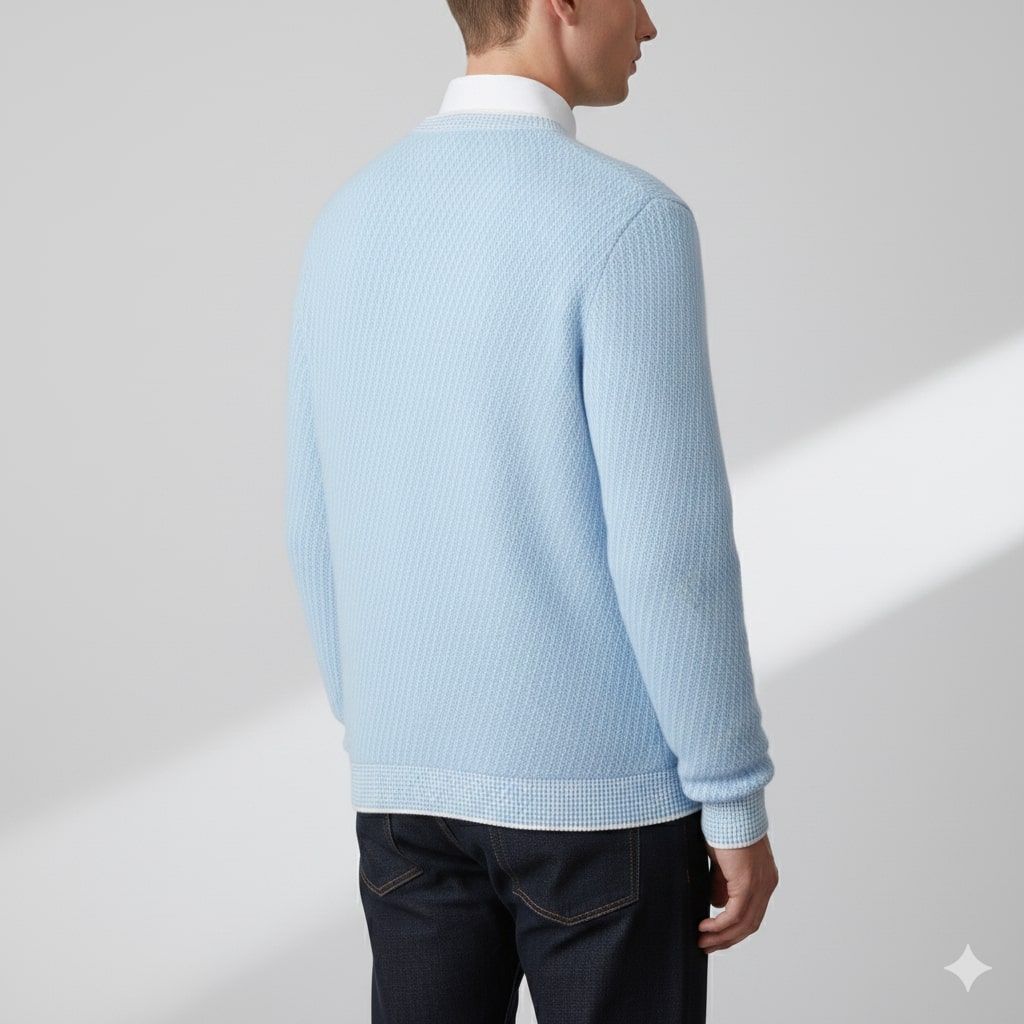 Gavin Men’s Knit Sweater – Soft Ribbed Crewneck Pullover