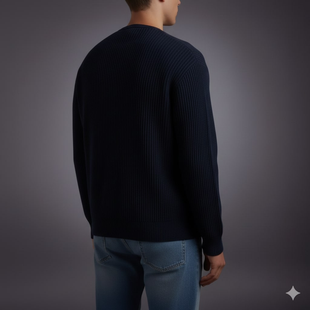 Jayden Men’s Knit Cardigan – Zip Up Sweater with Textured Knit & Patch Pockets