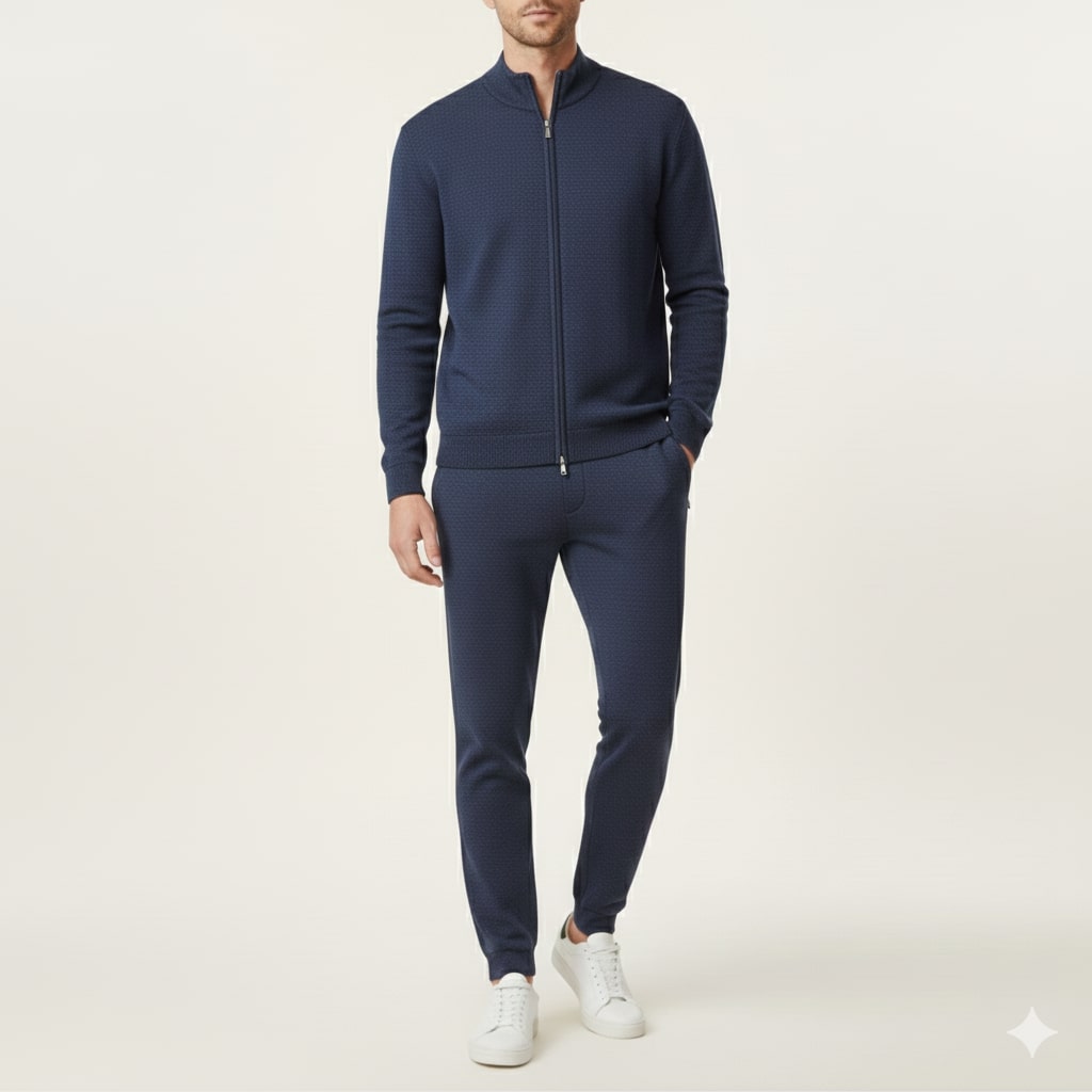 Julien Men’s Tracksuit – Soft Full-Zip Jacket & Tailored Lounge Pants