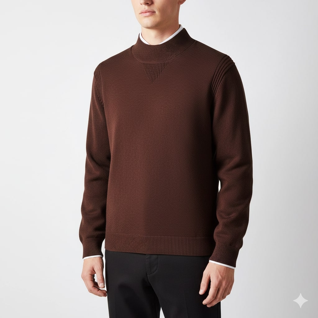 Thomas Men’s Knit Sweater – Soft Ribbed Crewneck Pullover