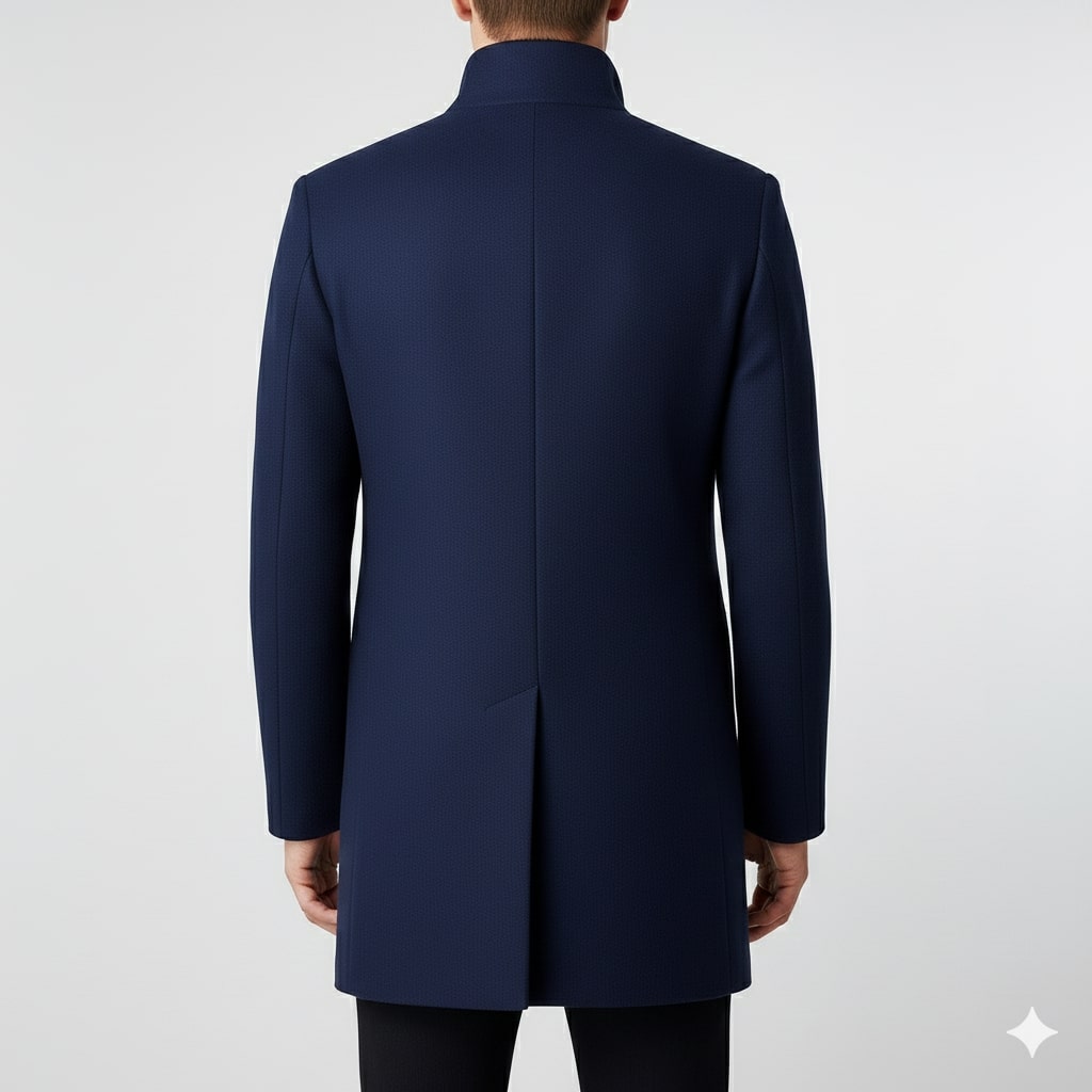 Boris Men’s Wool Coat – Tailored Soft Winter Long Overcoat