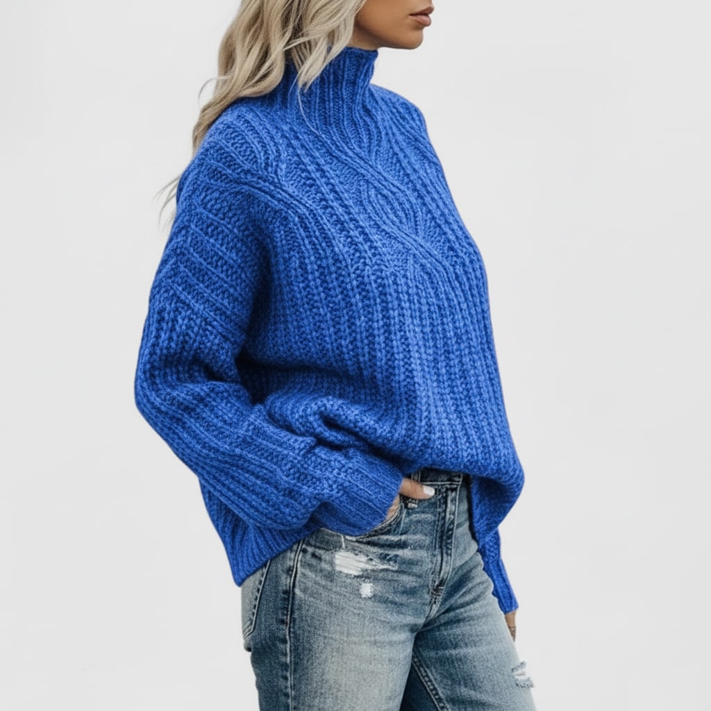 Camila Women’s Cable Knit Sweater – Cozy Pullover with Classic Textured Design
