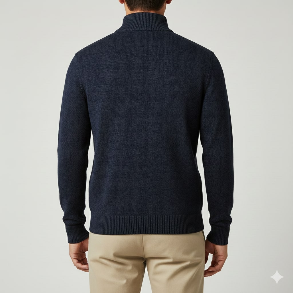 Jonas Men’s Quarter-Zip Sweater – Cotton Knit Pullover for Layered Comfort