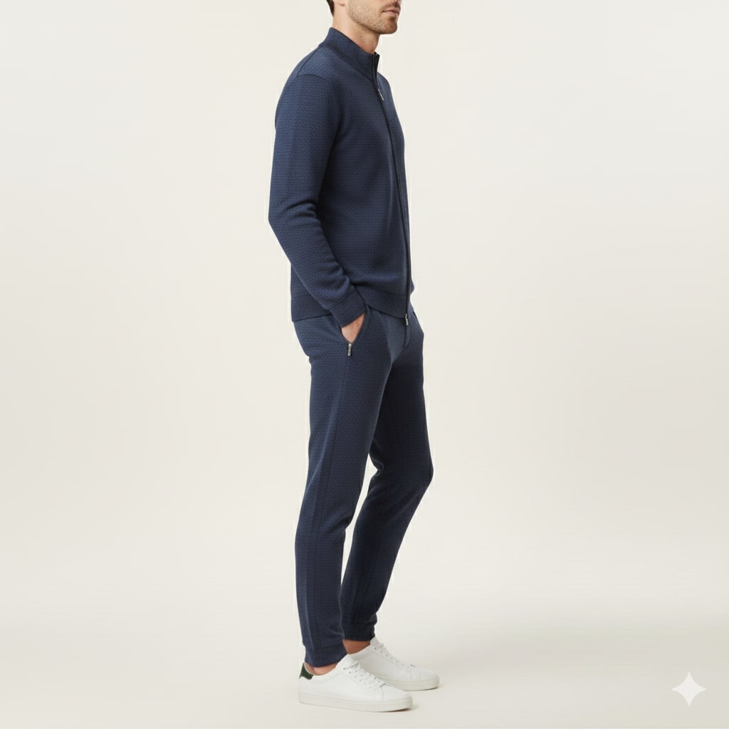 Julien Men’s Tracksuit – Soft Full-Zip Jacket & Tailored Lounge Pants
