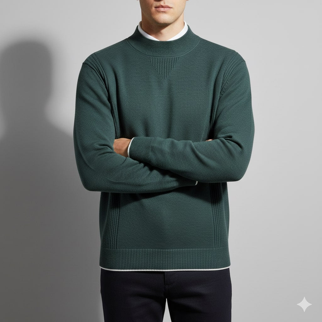 Thomas Men’s Knit Sweater – Soft Ribbed Crewneck Pullover