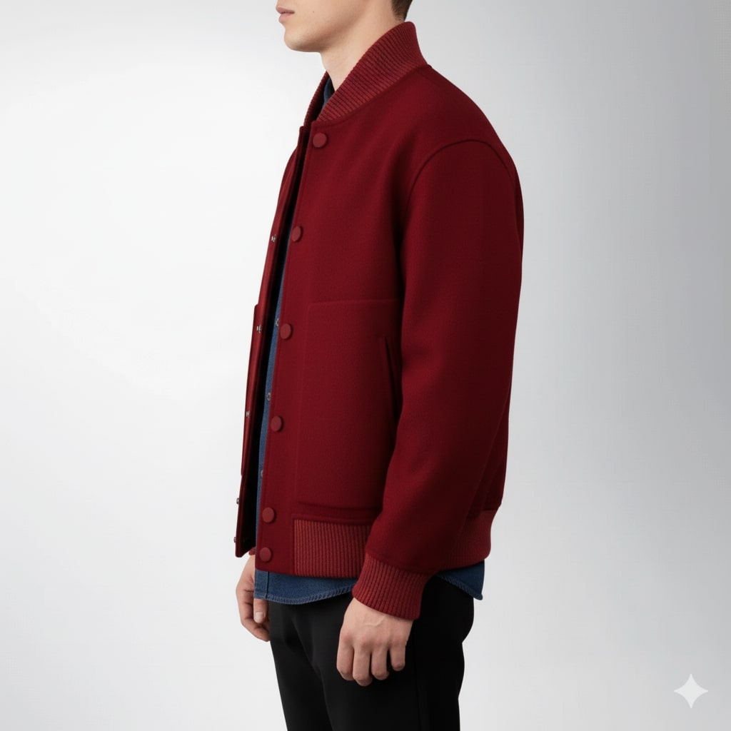 Dimitri Men's Wool Jacket – Structured Lightweight Jacket with Sharp Minimal Silhouette