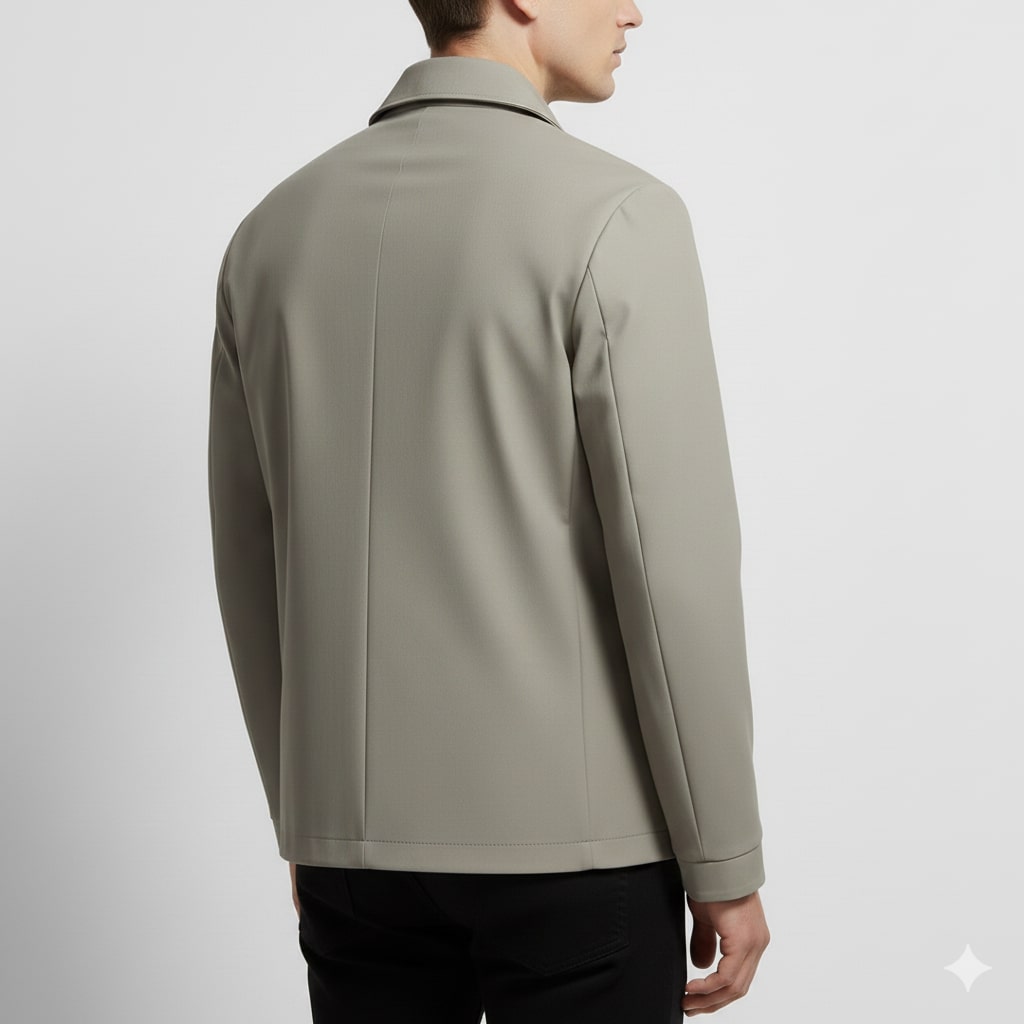 Oscar Men’s Lightweight Jacket – Wrinkle-Free Soft Silk Blend with Sleek Lapel Design