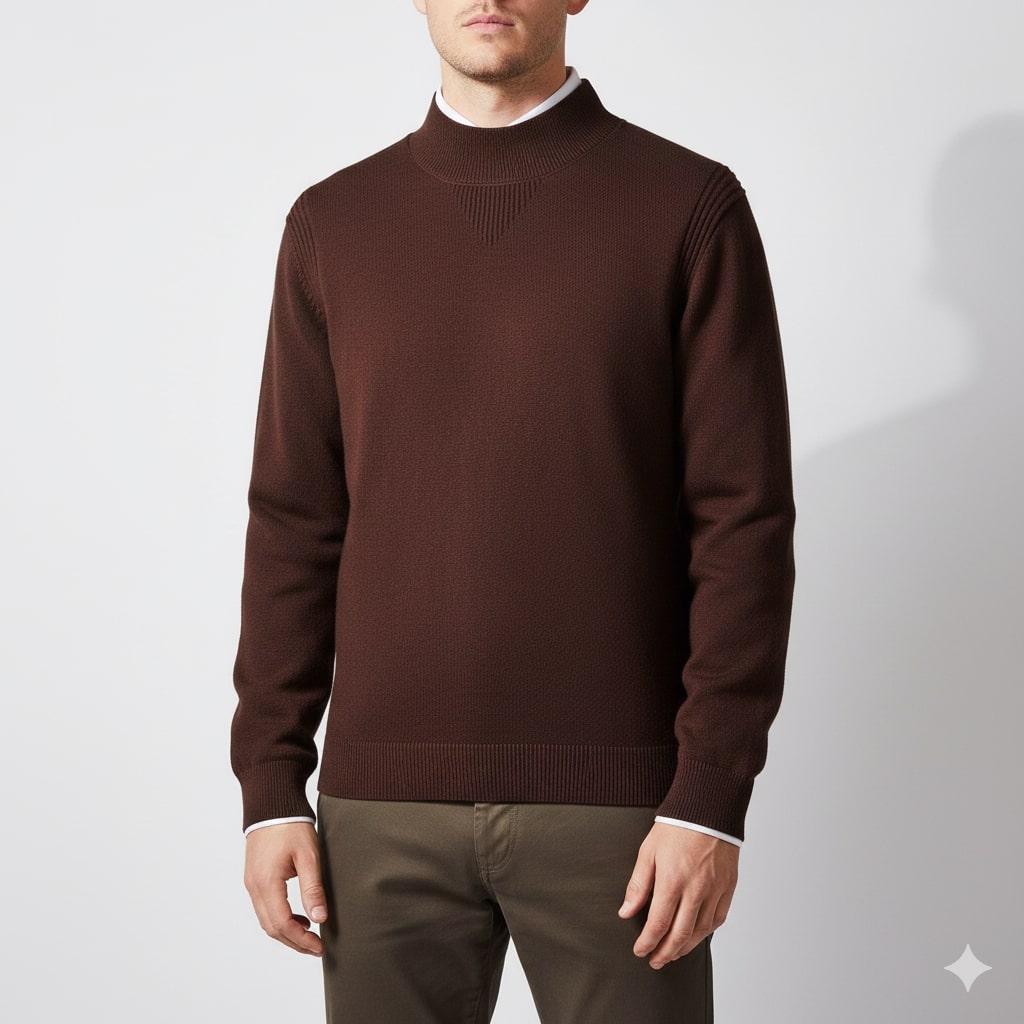 Thomas Men’s Knit Sweater – Soft Ribbed Crewneck Pullover