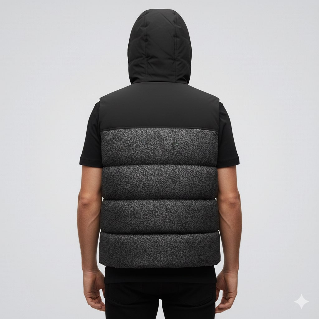 Theo Men's Insulated Vest – Thermal Cotton Layer with Detachable Hood