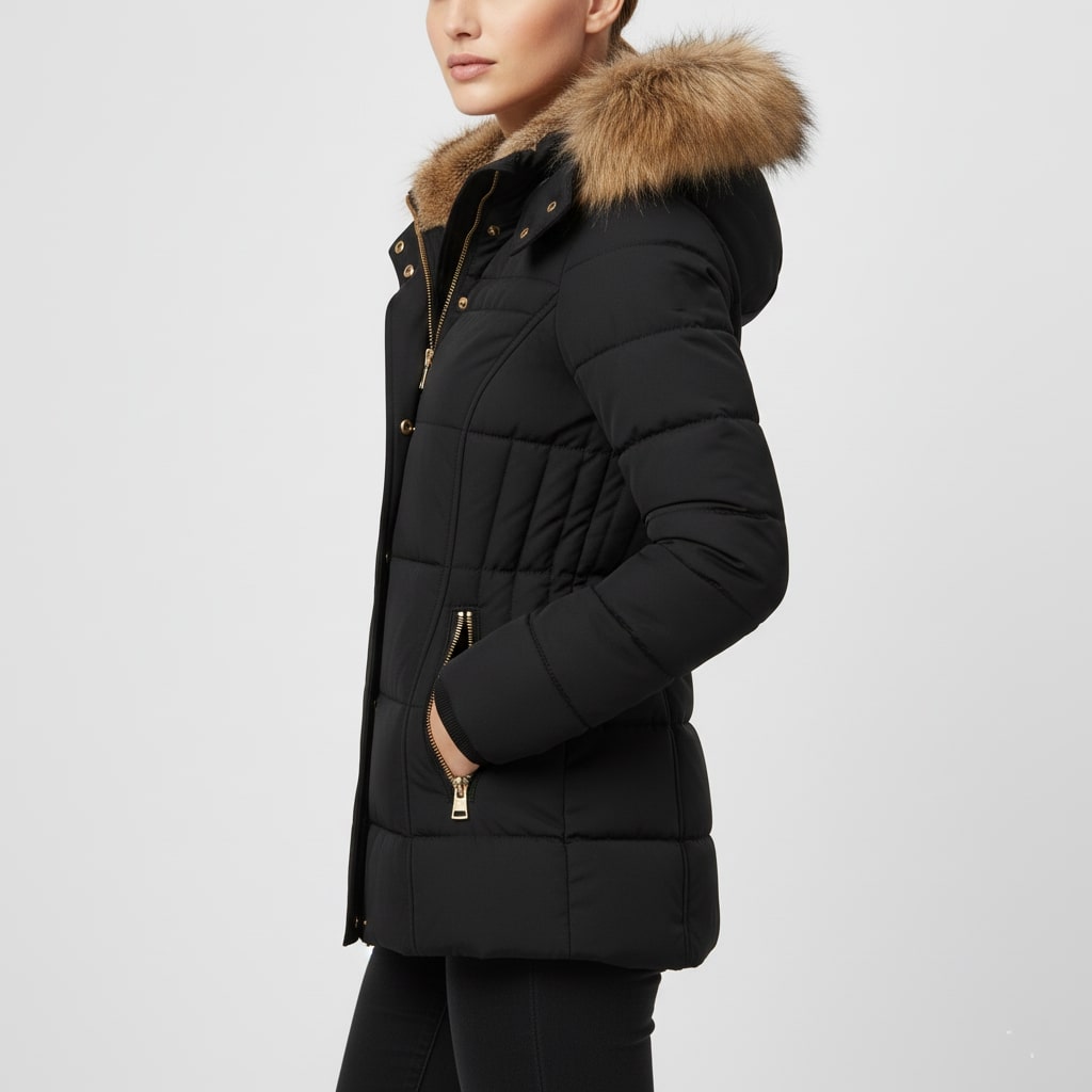 Victoria Women’s Winter Jacket – Insulated Zip-Up Hooded Jacket