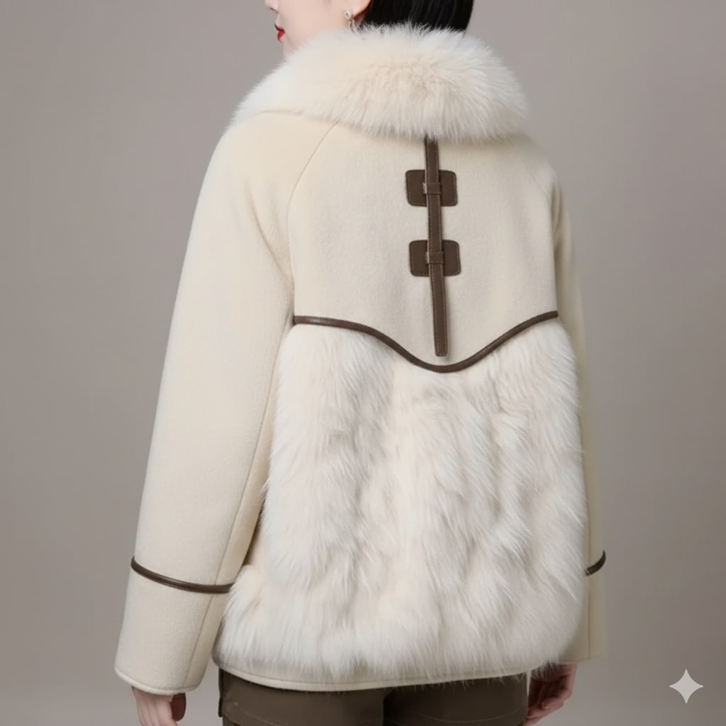 Lea Women’s Plush Fur Coat – Luxurious Winter Jacket with Toggle Closure