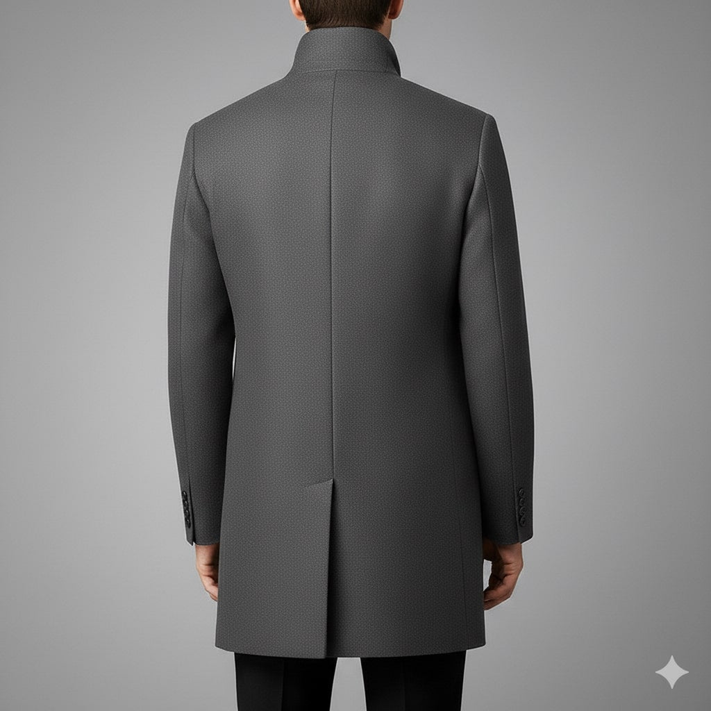 Boris Men’s Wool Coat – Tailored Soft Winter Long Overcoat