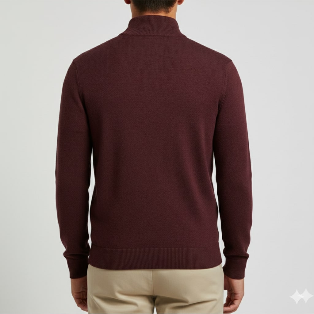 Jonas Men’s Quarter-Zip Sweater – Cotton Knit Pullover for Layered Comfort