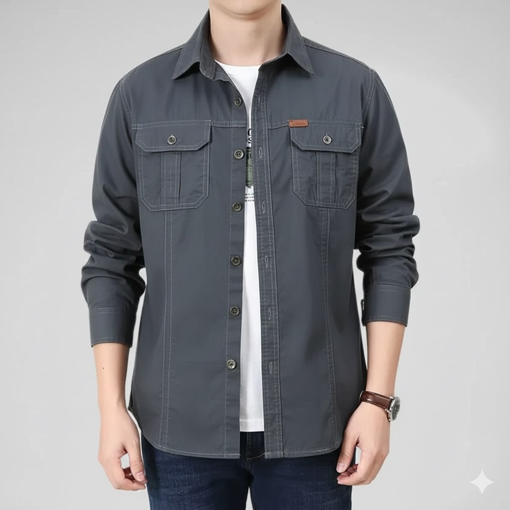 Boris Men’s Long Sleeve Shirt – Durable Cotton Shirt for Everyday Adventures