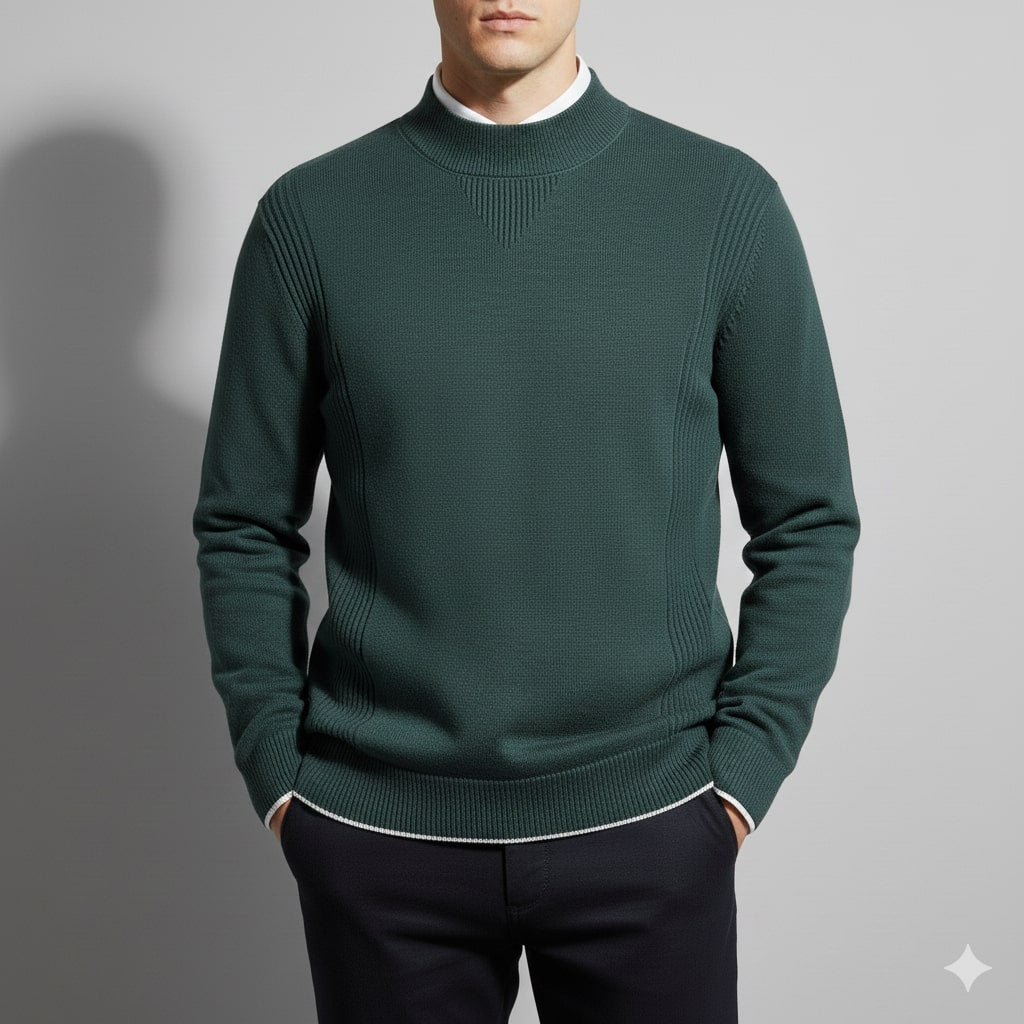 Thomas Men’s Knit Sweater – Soft Ribbed Crewneck Pullover