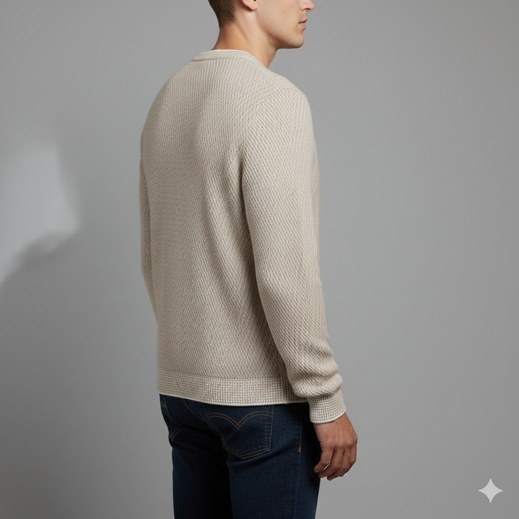 Gavin Men’s Knit Sweater – Soft Ribbed Crewneck Pullover