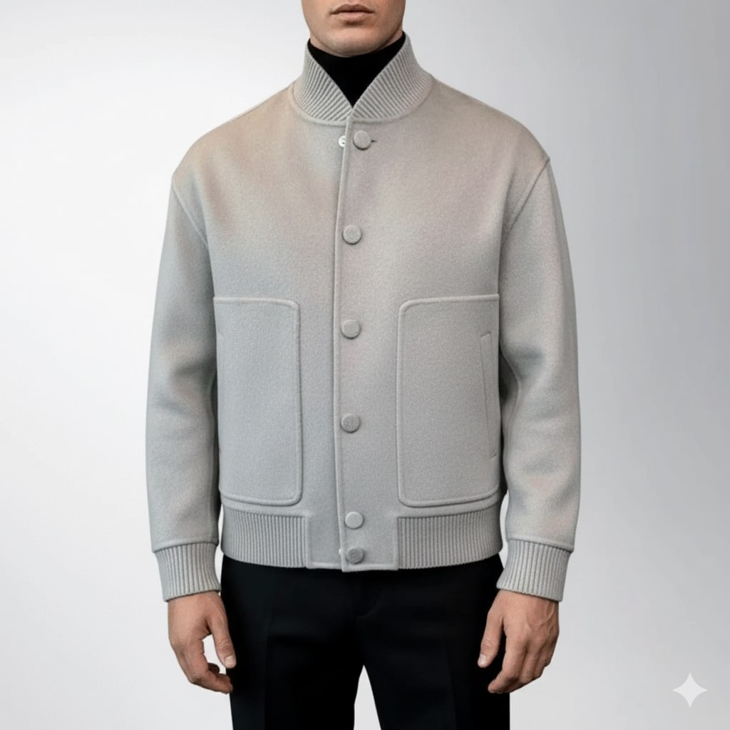 Dimitri Men's Wool Jacket – Structured Lightweight Jacket with Sharp Minimal Silhouette