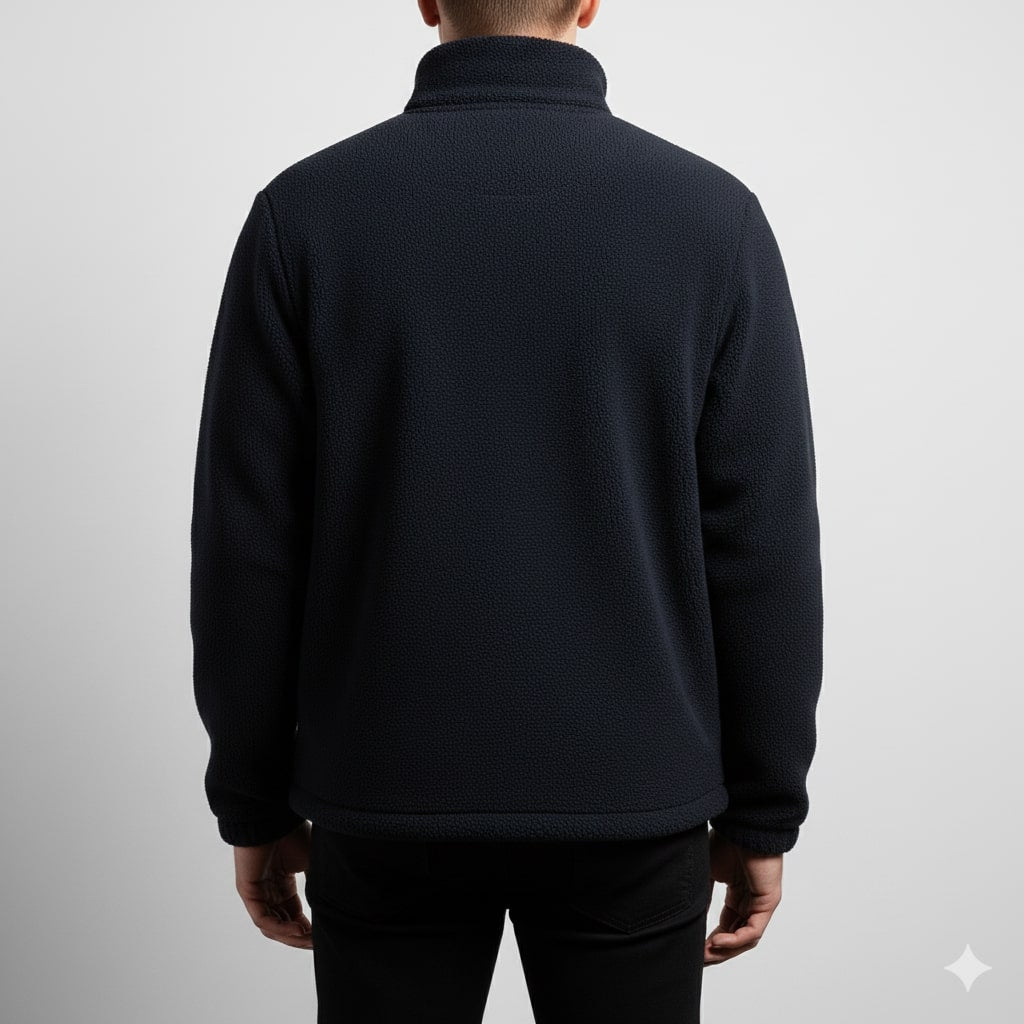 Nikola Men's Fleece Jacket – Soft Insulating Lightweight Jacket with Stand Collar