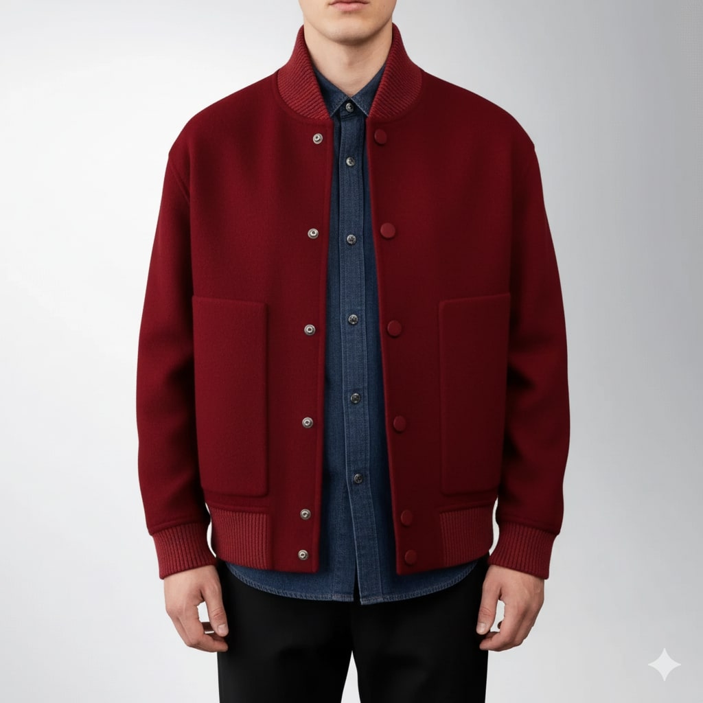 Dimitri Men's Wool Jacket – Structured Lightweight Jacket with Sharp Minimal Silhouette
