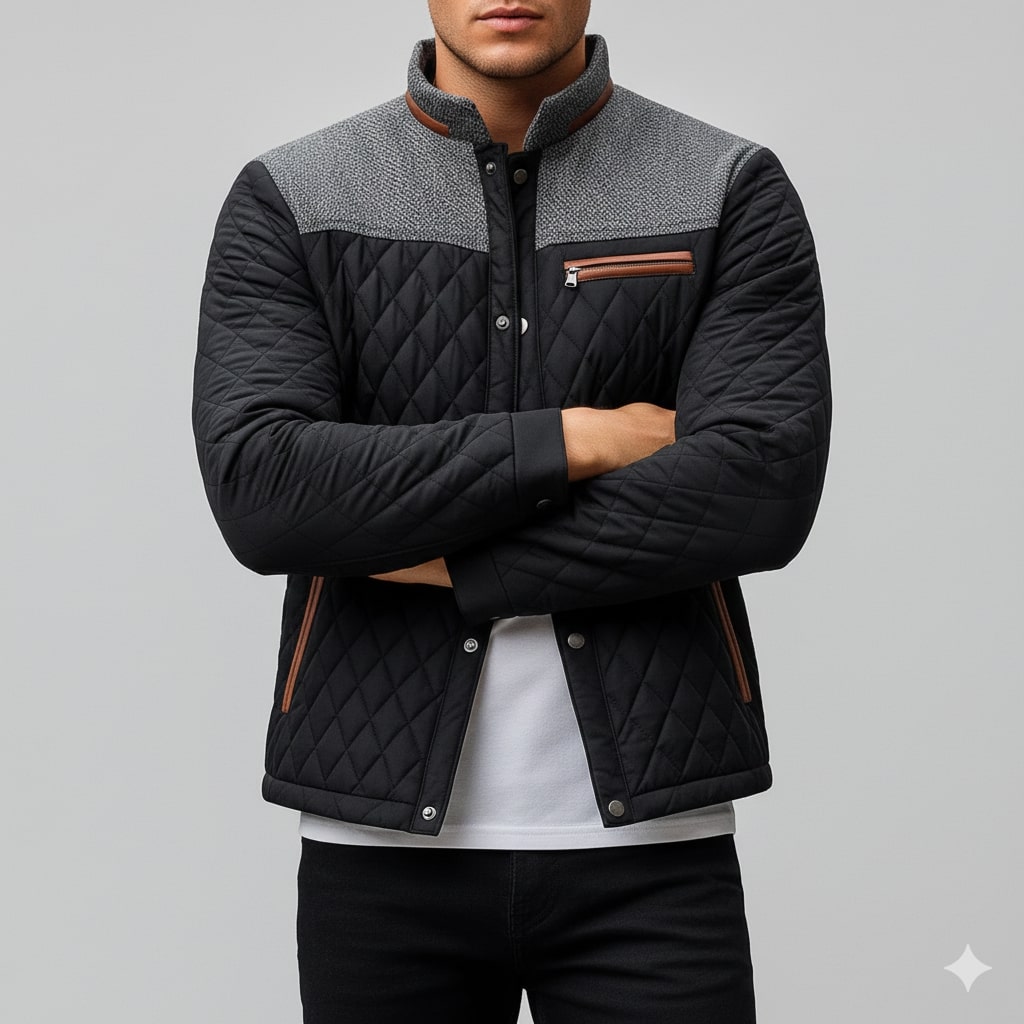 Gabriel Men’s Puffer Jacket – Lightweight Quilted Zip-Up Jacket