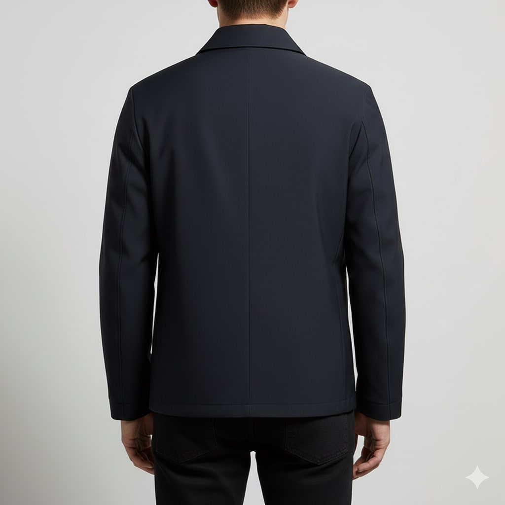 Oscar Men’s Lightweight Jacket – Wrinkle-Free Soft Silk Blend with Sleek Lapel Design