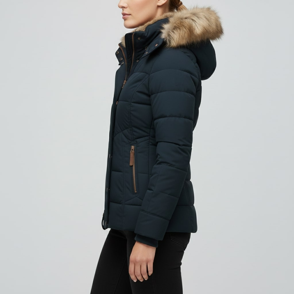 Victoria Women’s Winter Jacket – Insulated Zip-Up Hooded Jacket