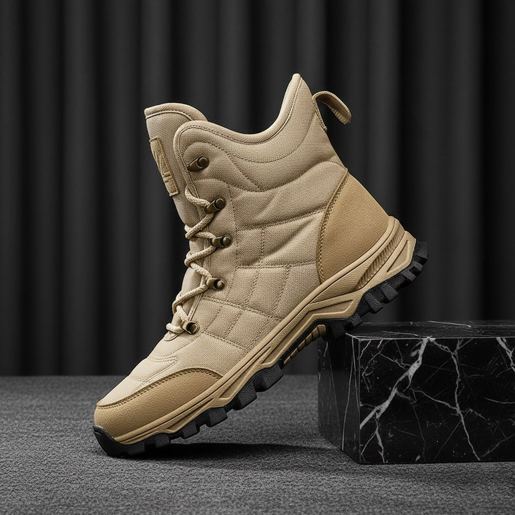 Zachary Men’s Snow Boots – Insulated Leather Lace-Up Boots with Non-Slip Sole