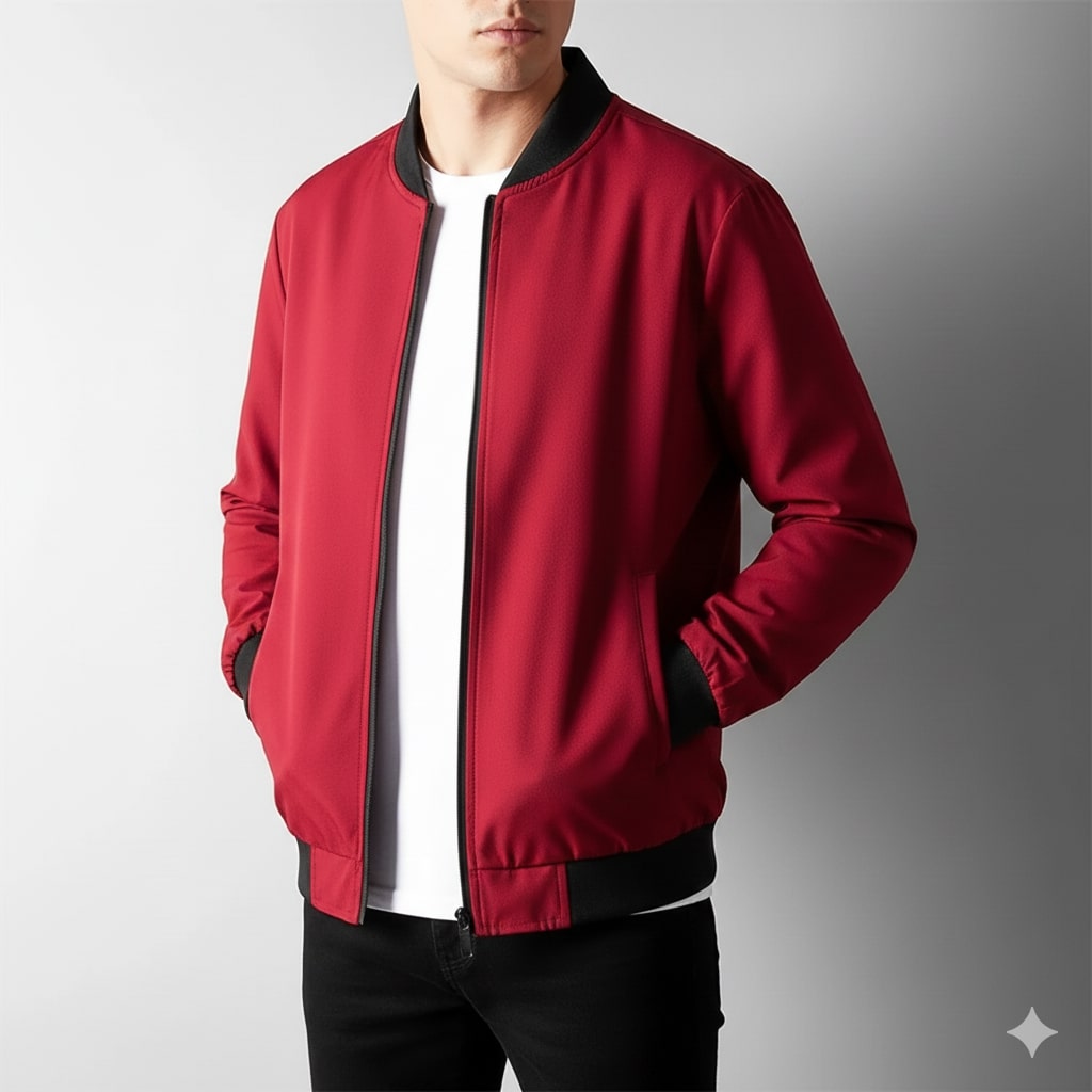 Arda Men’s Bomber Jacket – Wind-Resistant Softshell Lightweight Jacket