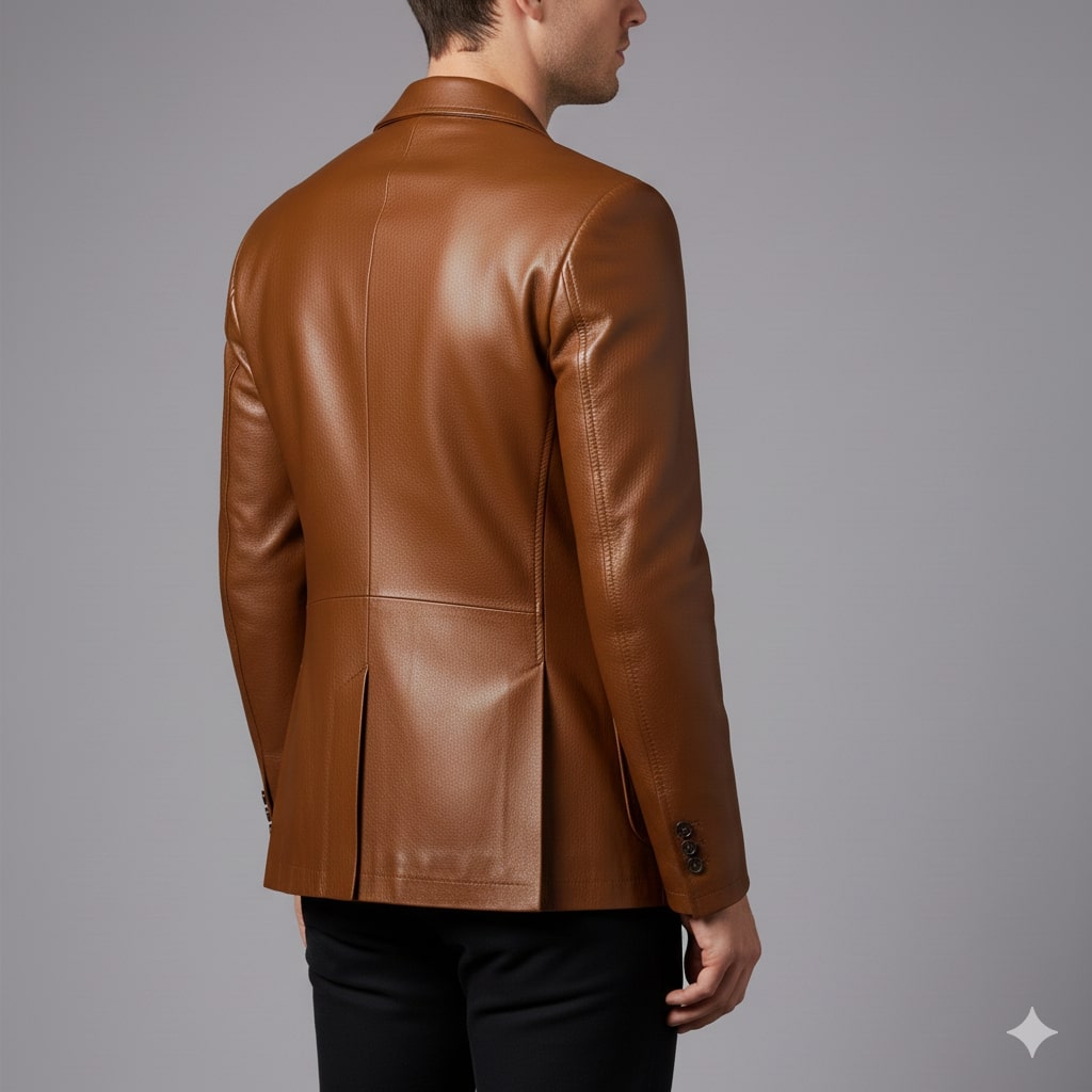 Maxime Men’s Leather Jacket – Premium Smooth Leather with Cotton Lining