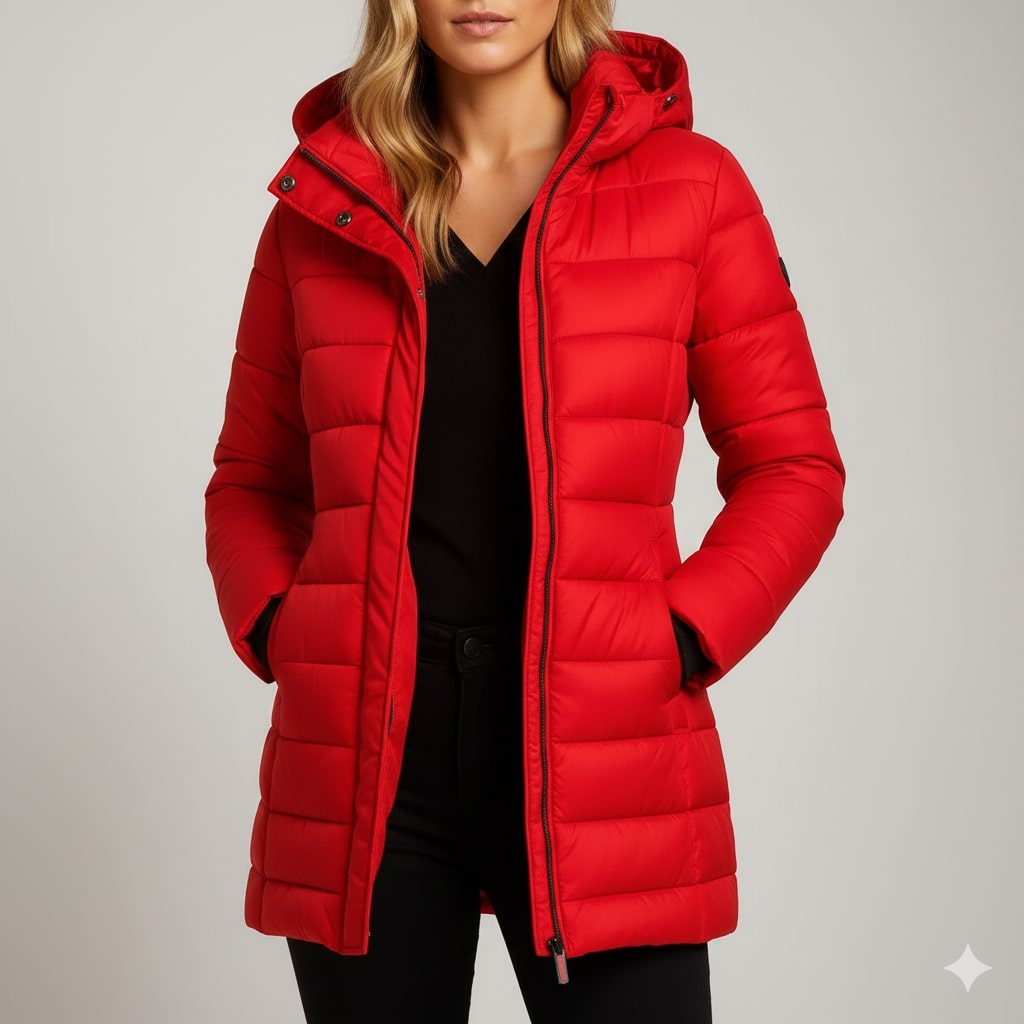 Agnieszka Women’s Puffer Jacket – Quilted Hooded Lightweight Winter Coat