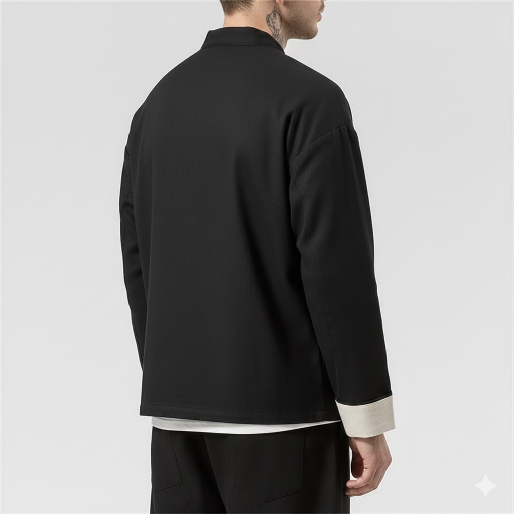 Axel Men’s Lightweight Jacket – Soft Cotton Jacket with Knot-Button Closure