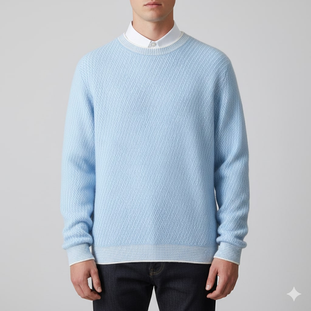 Gavin Men’s Knit Sweater – Soft Ribbed Crewneck Pullover