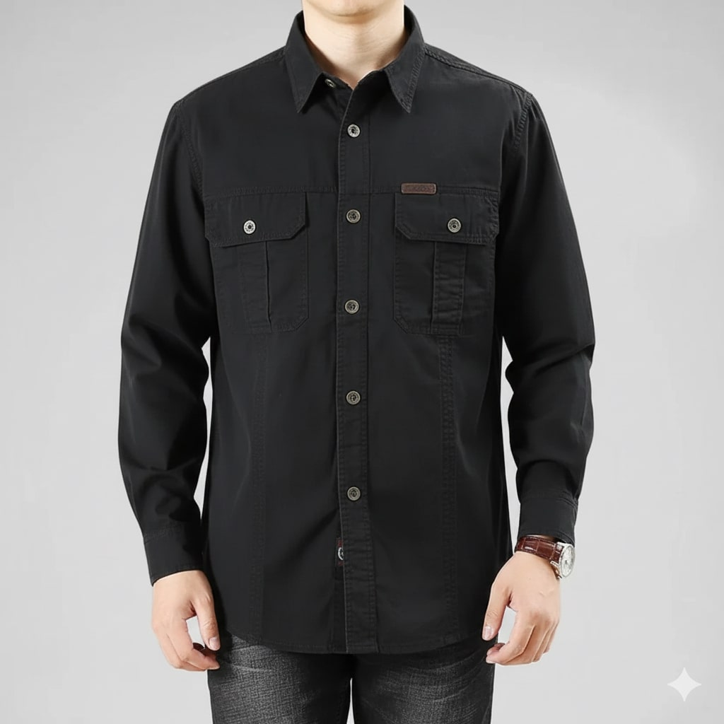 Boris Men’s Long Sleeve Shirt – Durable Cotton Shirt for Everyday Adventures