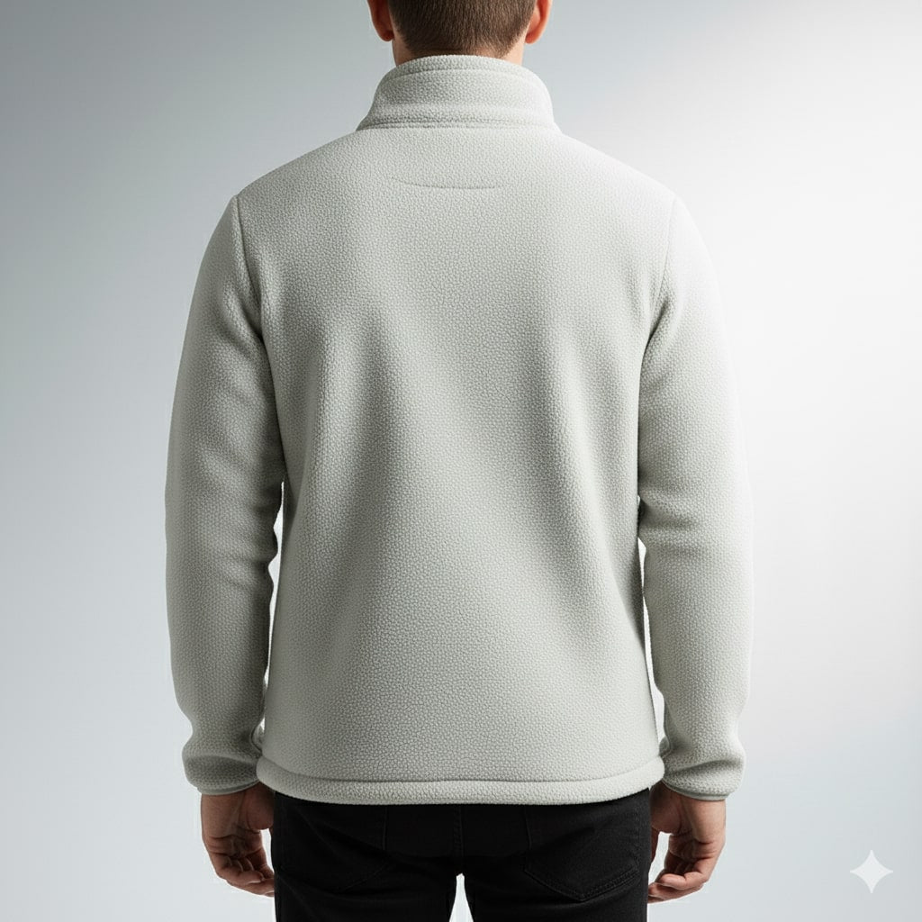 Nikola Men's Fleece Jacket – Soft Insulating Lightweight Jacket with Stand Collar