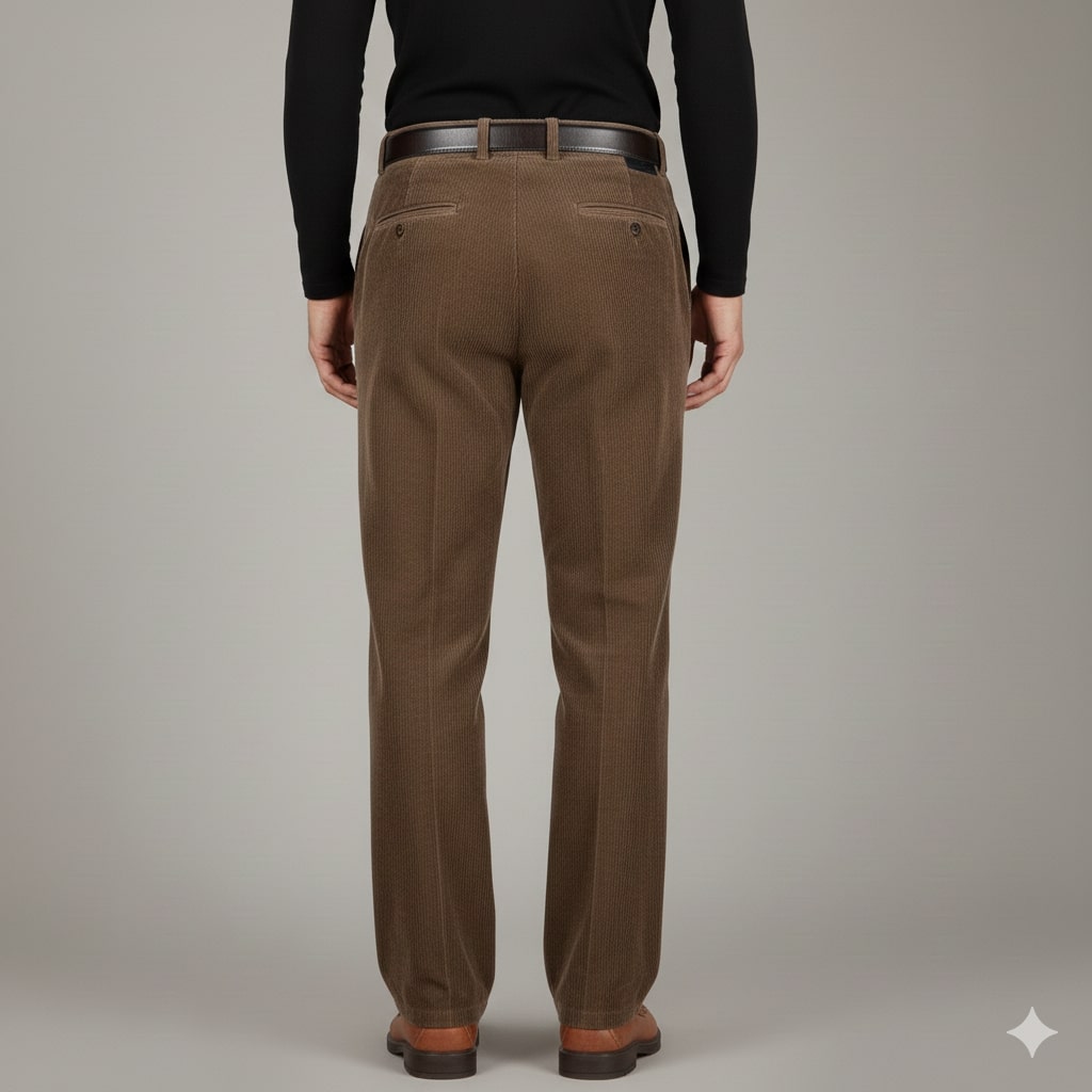 Omar Men’s Corduroy Trousers – Soft Cotton Corduroy Pants with Warm Structured Feel