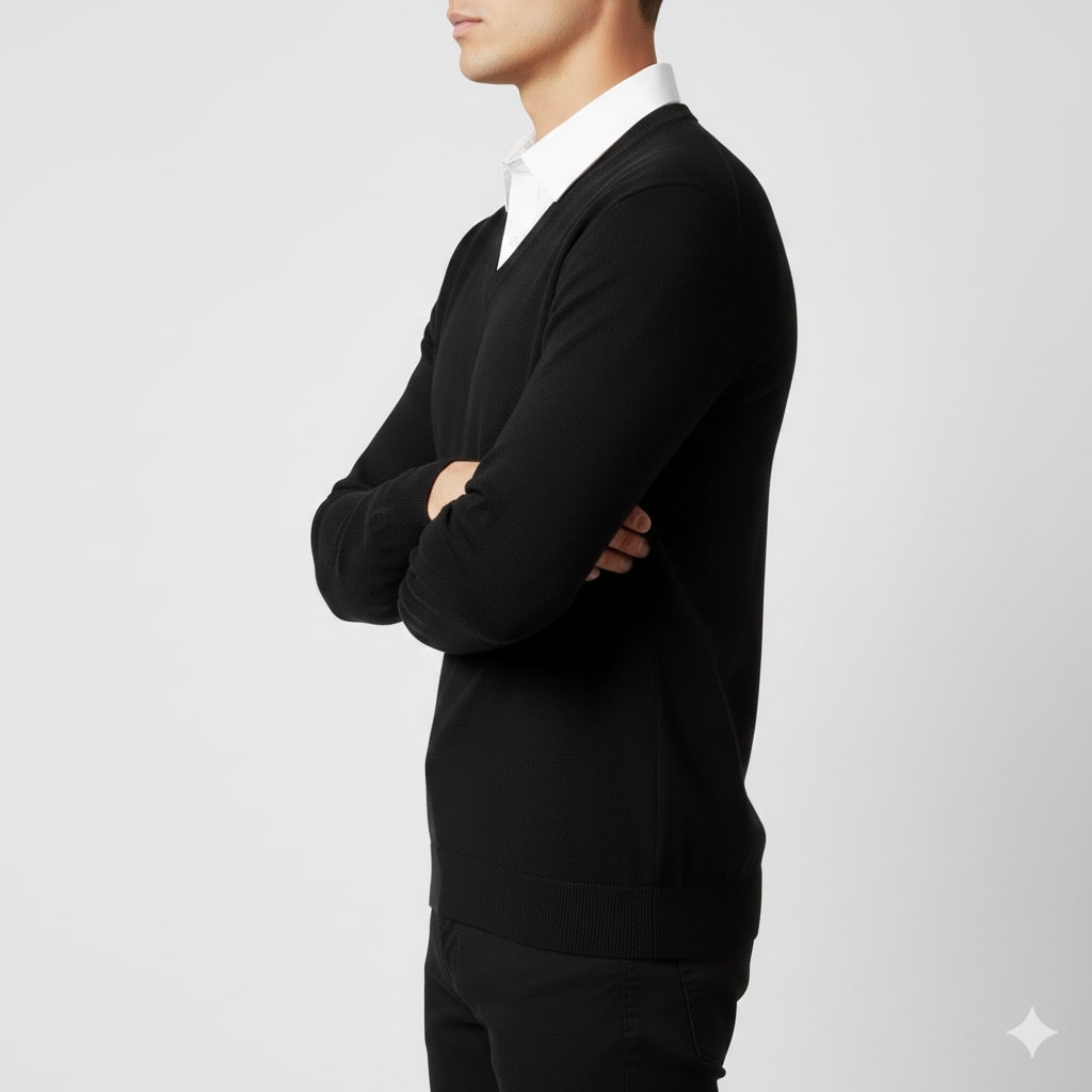 Onur Men’s Knit Sweater – Lightweight V-Neck Pullover