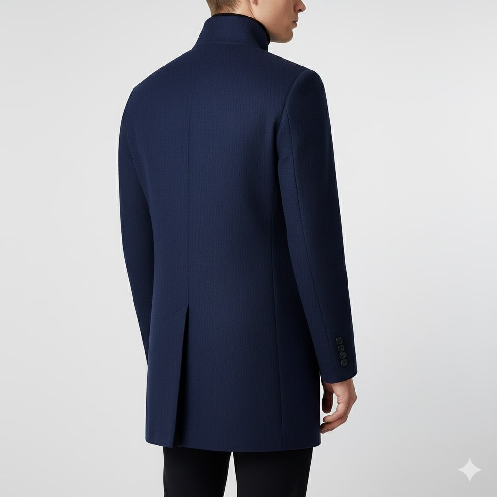 Boris Men’s Wool Coat – Tailored Soft Winter Long Overcoat