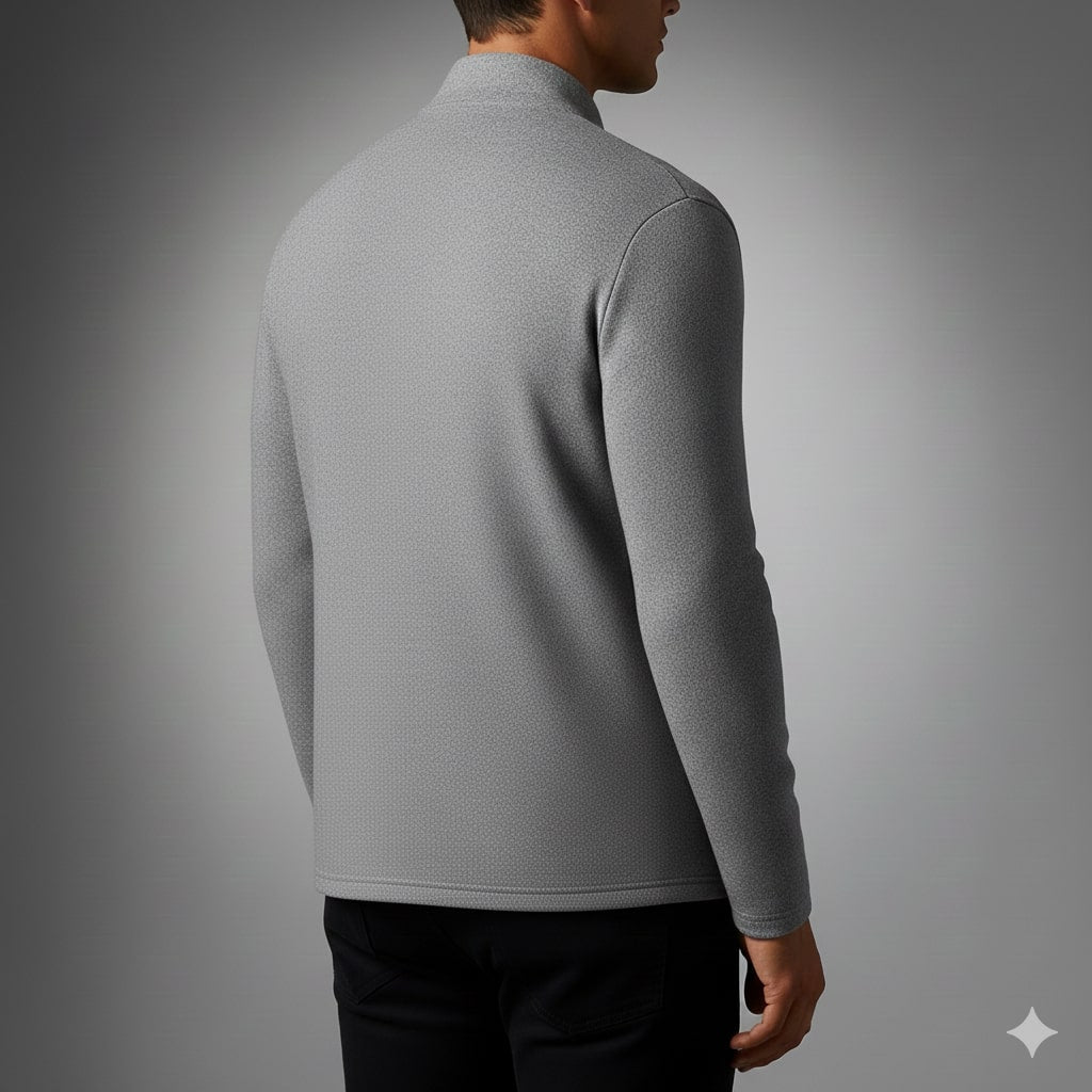 Austin Men’s Knit Cardigan – Soft Italian-Style Pullover with Mandarin Collar